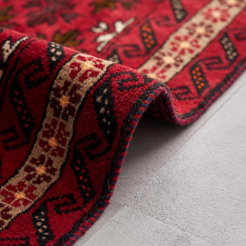 一点もので、一生もの】天然ウール100%トライバルヴィンテージラグ 約