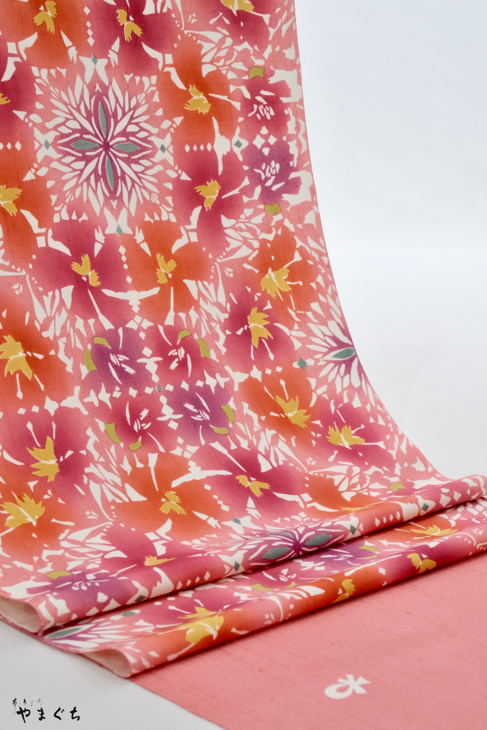 渋谷和子 型絵染 紬地 九寸名古屋帯 | 帯ときもの やまぐち 洗練された