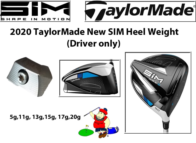TaylorMade 2020 SIM Max D Heel Headweights Driver Only - Billy