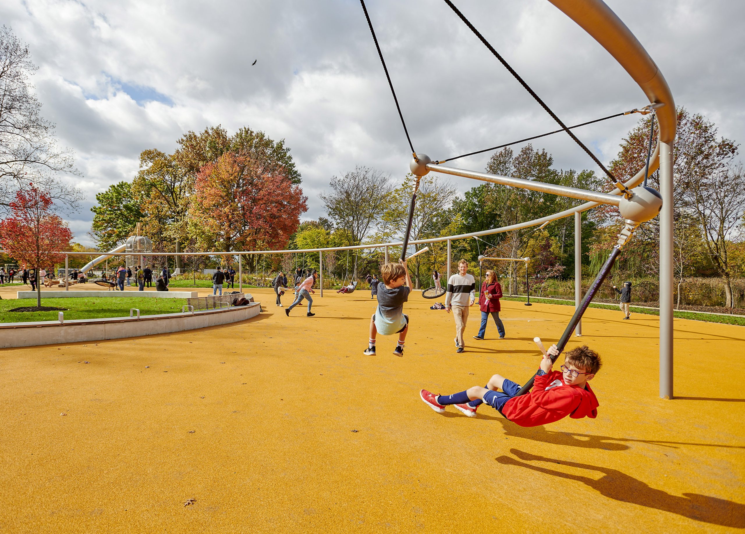 Philadelphia's mega swing set opens at FDR Park's Verna Playground