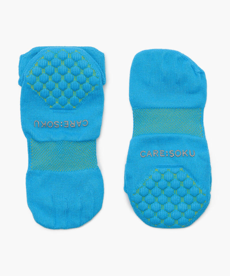 ケアソク】ととのえる ウォーキング/ブルー ポリエステル コットン