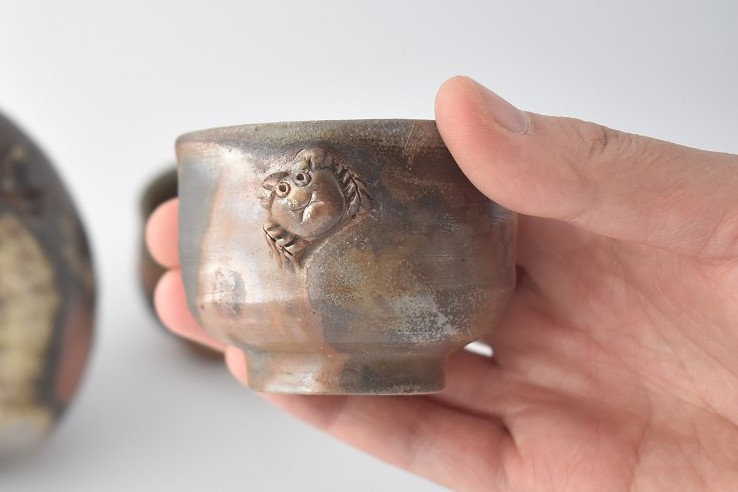 b備前焼ショッピングサイト / カニさんの酒器セット 小西陶古