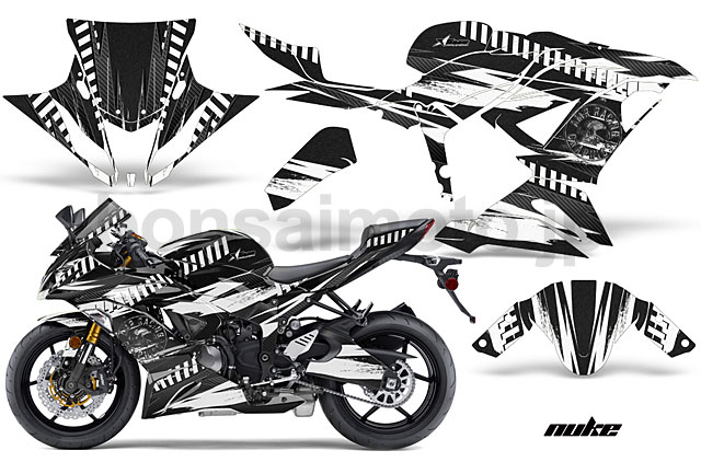 Kawasaki 636 ZX6R Sport Bike Graphic Kit (13-14) AMRデカール