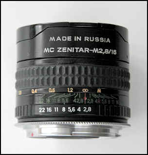 Zenitar 16mm f2.8 fisheye lens for Canon EOS