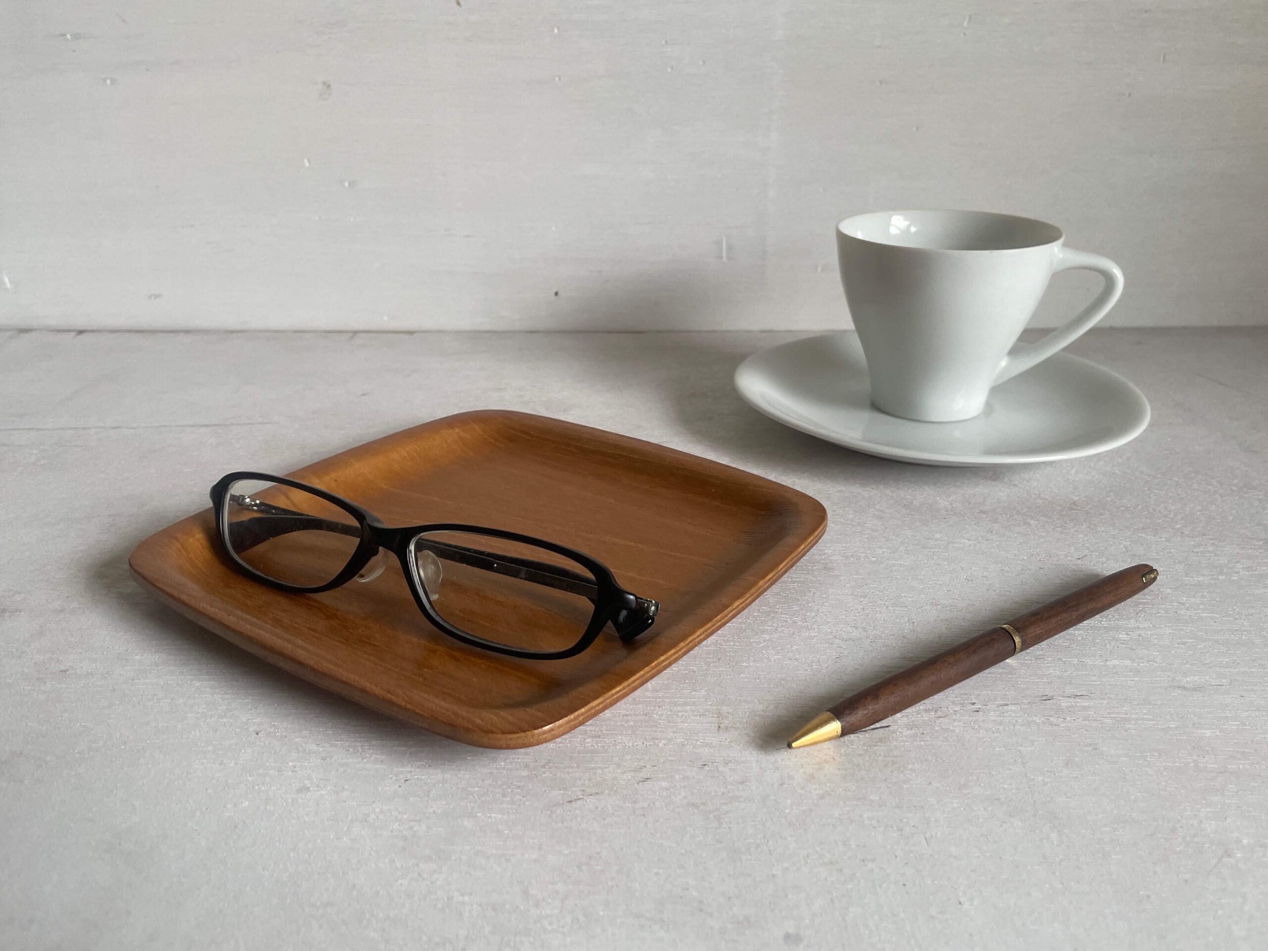 No.8794「チークプライウッドのトレイ：サイトーウッド」16×16cm SOLD