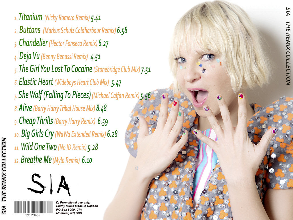SIA - THE REMIX COLLECTION (DJ Import CD) – Borderline MUSIC