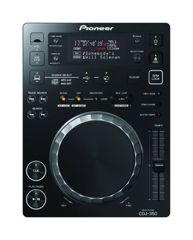 PIONEER CDJ-350 BLACK USB LETTORE CD PER DJ PLAYER MULTIMEDIALE