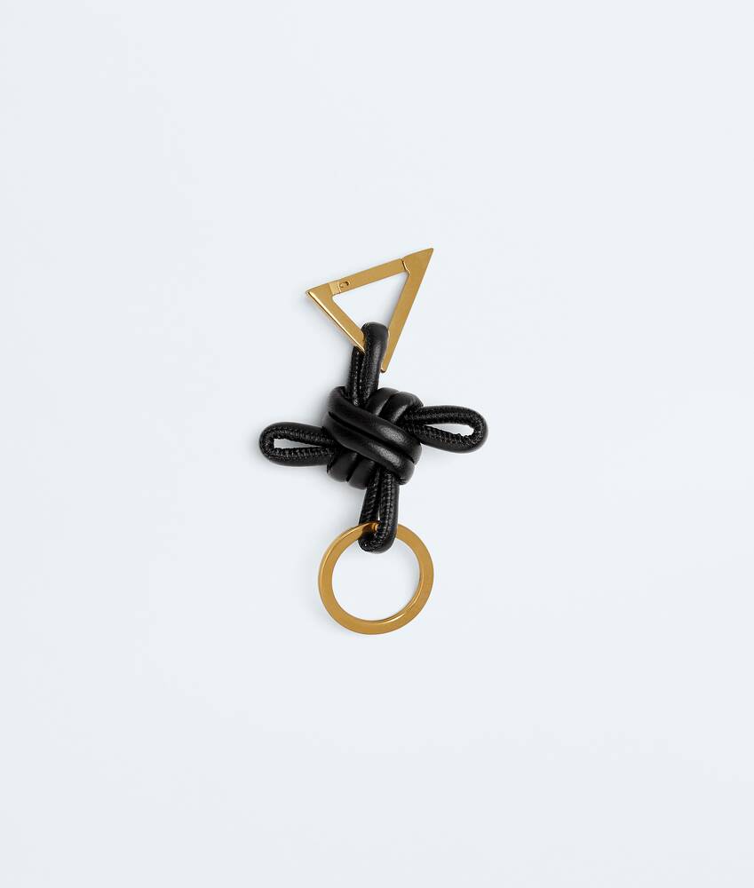 Women's Double Knot Key Ring in Black | Bottega Veneta US