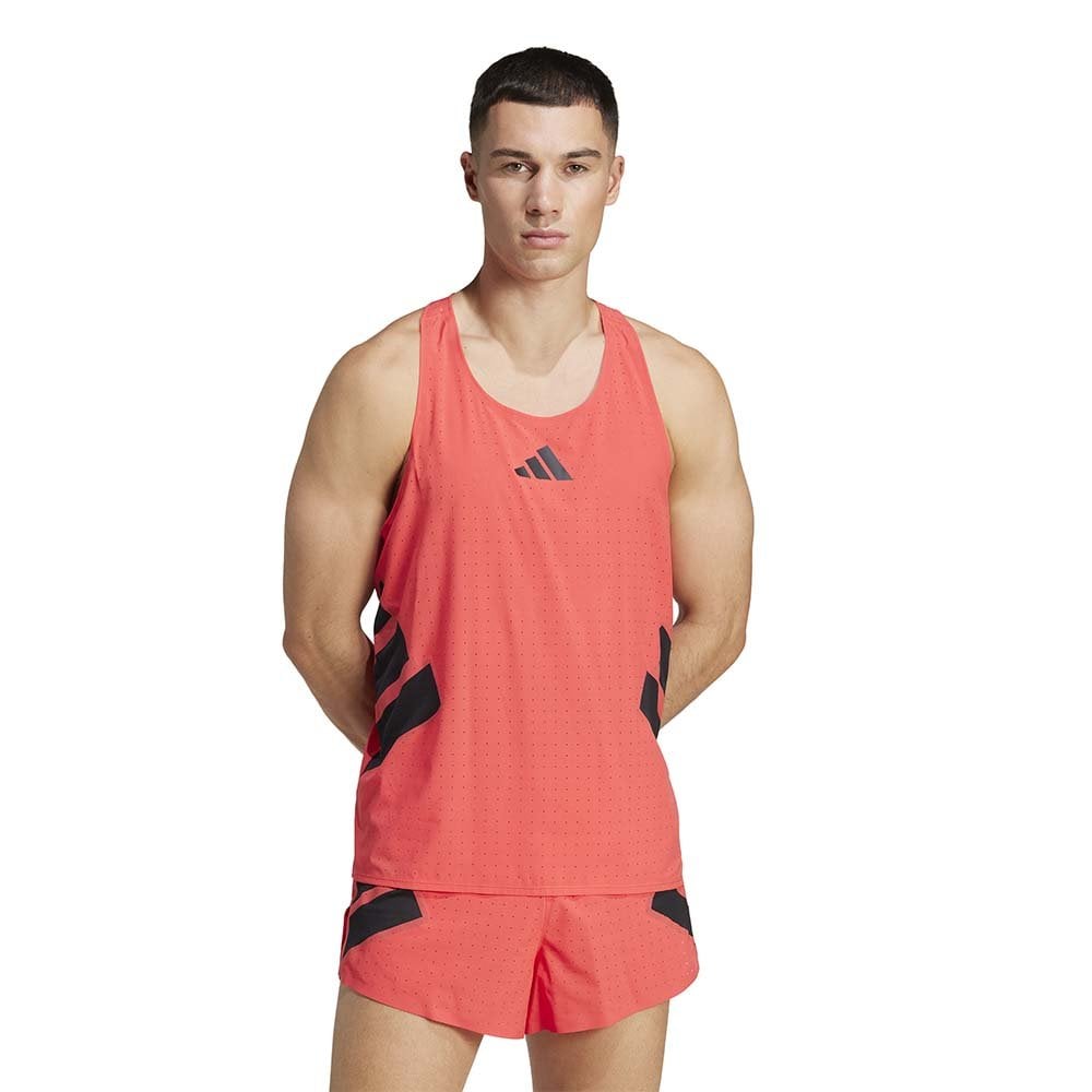 Adidas Adizero Road to Records Singlet M Red/Black T-shirt [JD7314