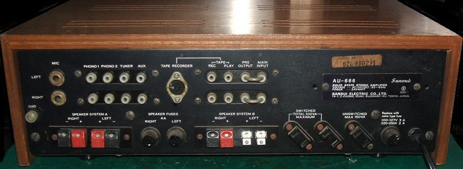 SANSUI・AU－666（プリメインアンプ）修理記① | たもつ ちゃんの