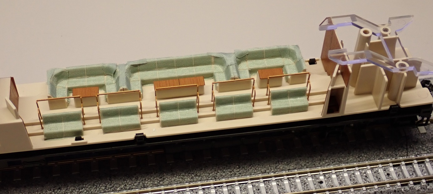HO tomix 24系25形トワイライトエクスプレス エヌ小屋内装パーツ、室内