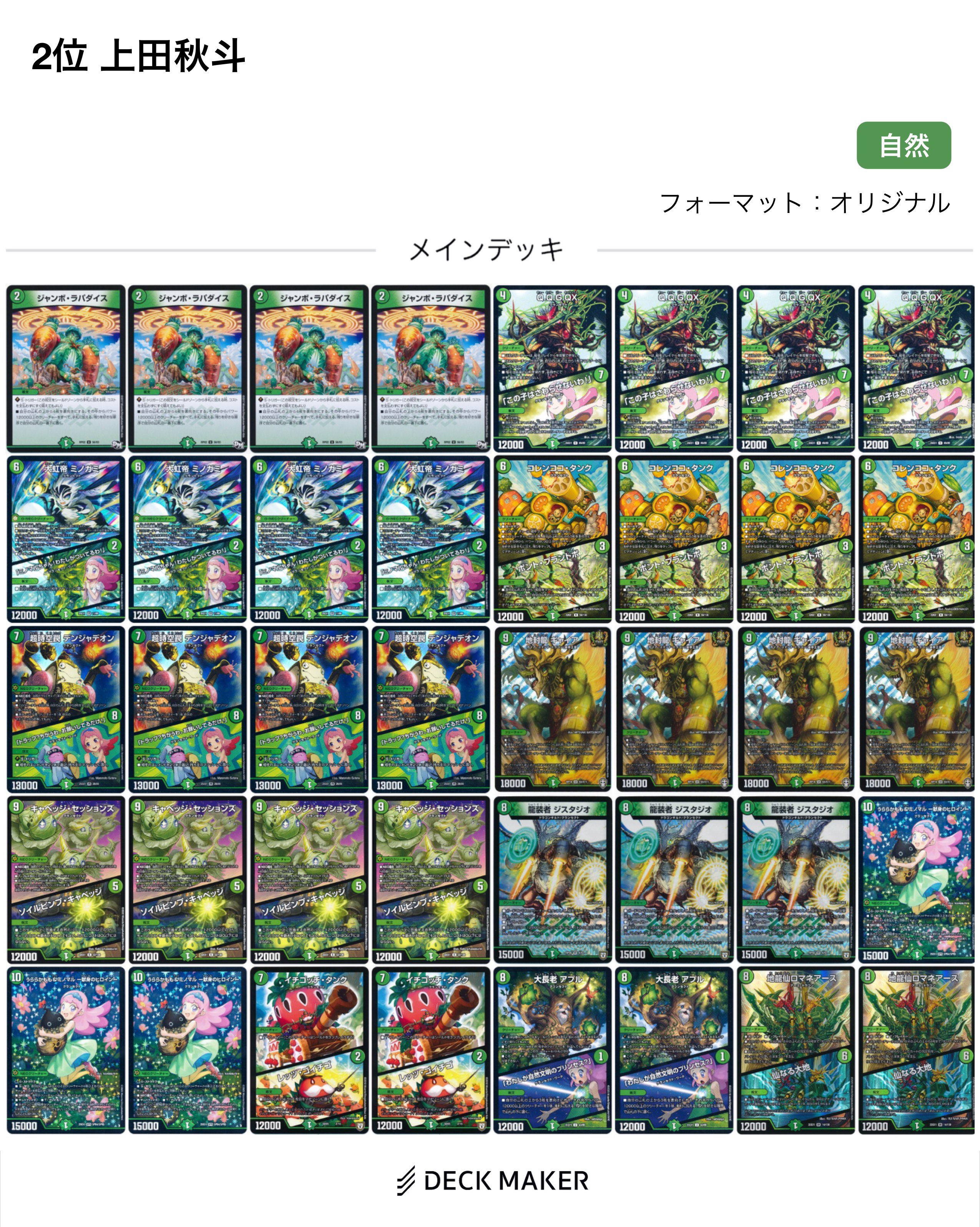 デュエマ オリジナルCS】「らぎCS@米沢店(2025/7/27)」結果 デイガ