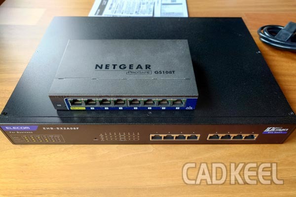 エレコム 10Gbps 8ポートスマートスイッチングハブ EHB-SX2A08F