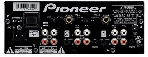 DJミキサーの配線（Pionner DJM-400） | DJ初心者CDJ入門講座