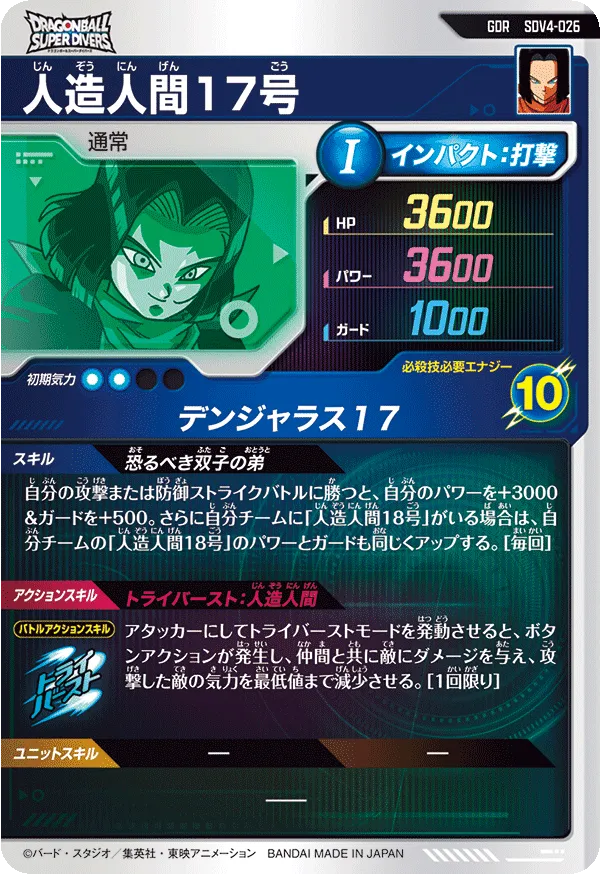 SDV4-028 人造人間18号と相性が良いカード紹介 | ジャスティスの