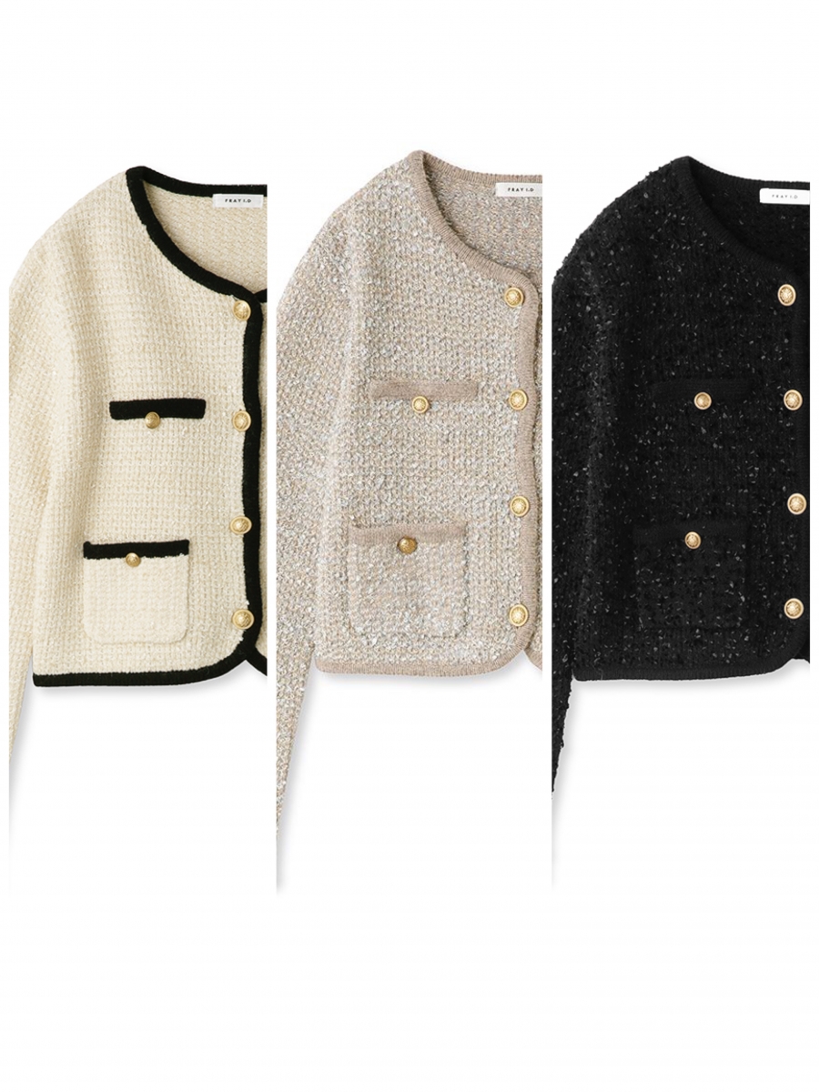 新作！ミックスツイードニットカーディガン | FRAY I.D | ショップ