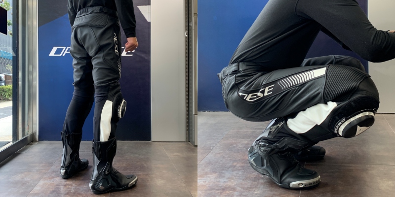 スポーツライディングを好むライダーのためのレザーパンツ【SUPER