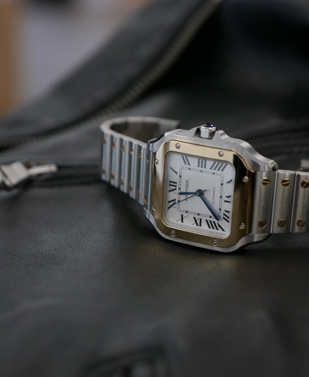 Cartier サントスドゥカルティエ ホワイトレザーベルト MM 用 Cartier