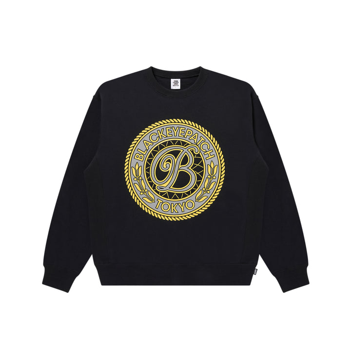OE BIG B MELTON VARSITY JACKET BLACK – BlackEyePatch