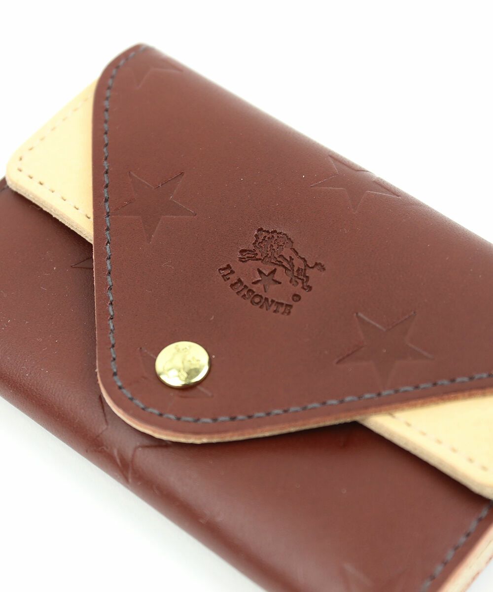 IL BISONTE(イルビゾンテ)レザー スターエンボス ダブルフラップ