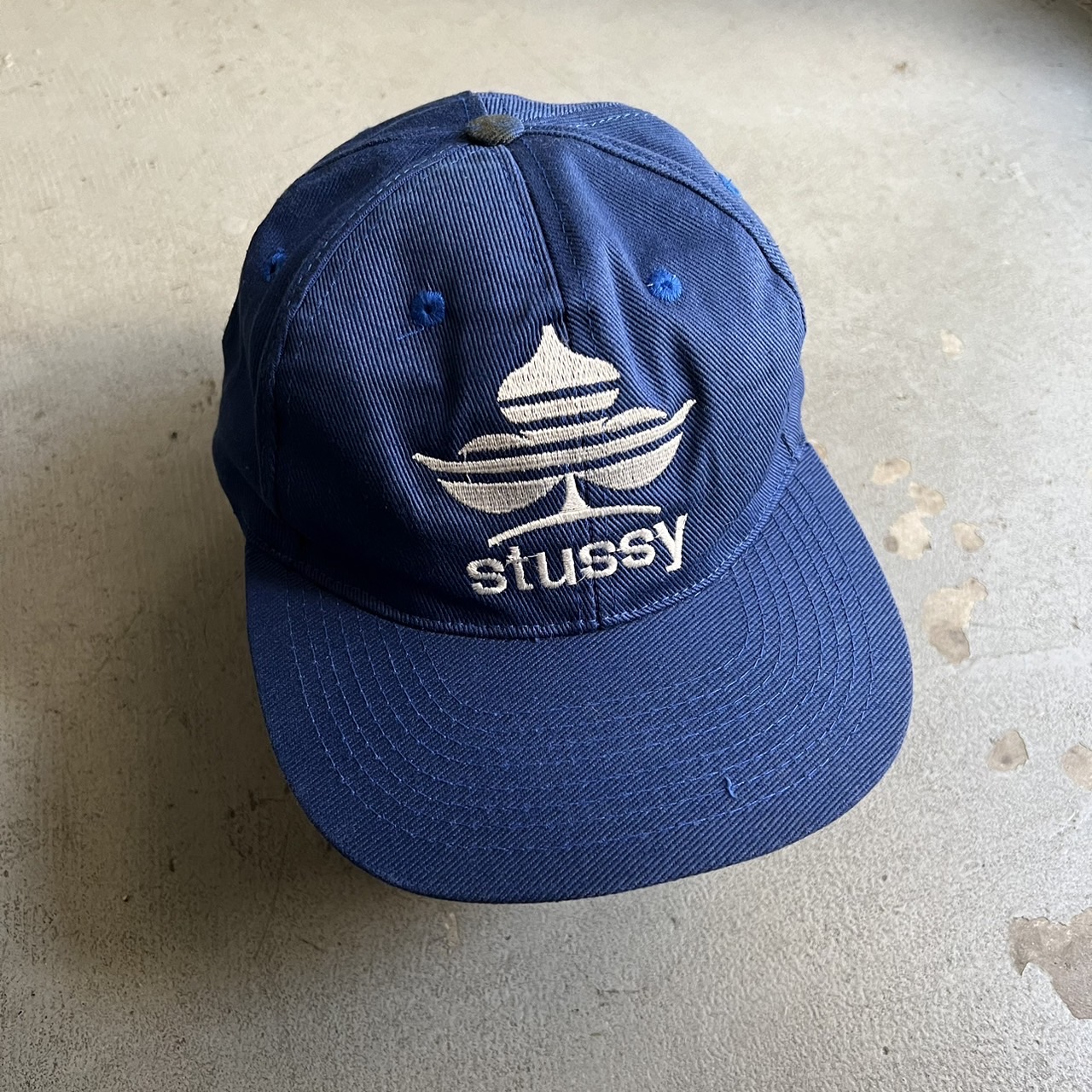 90s Stussy 6 Panel Cap - blue room