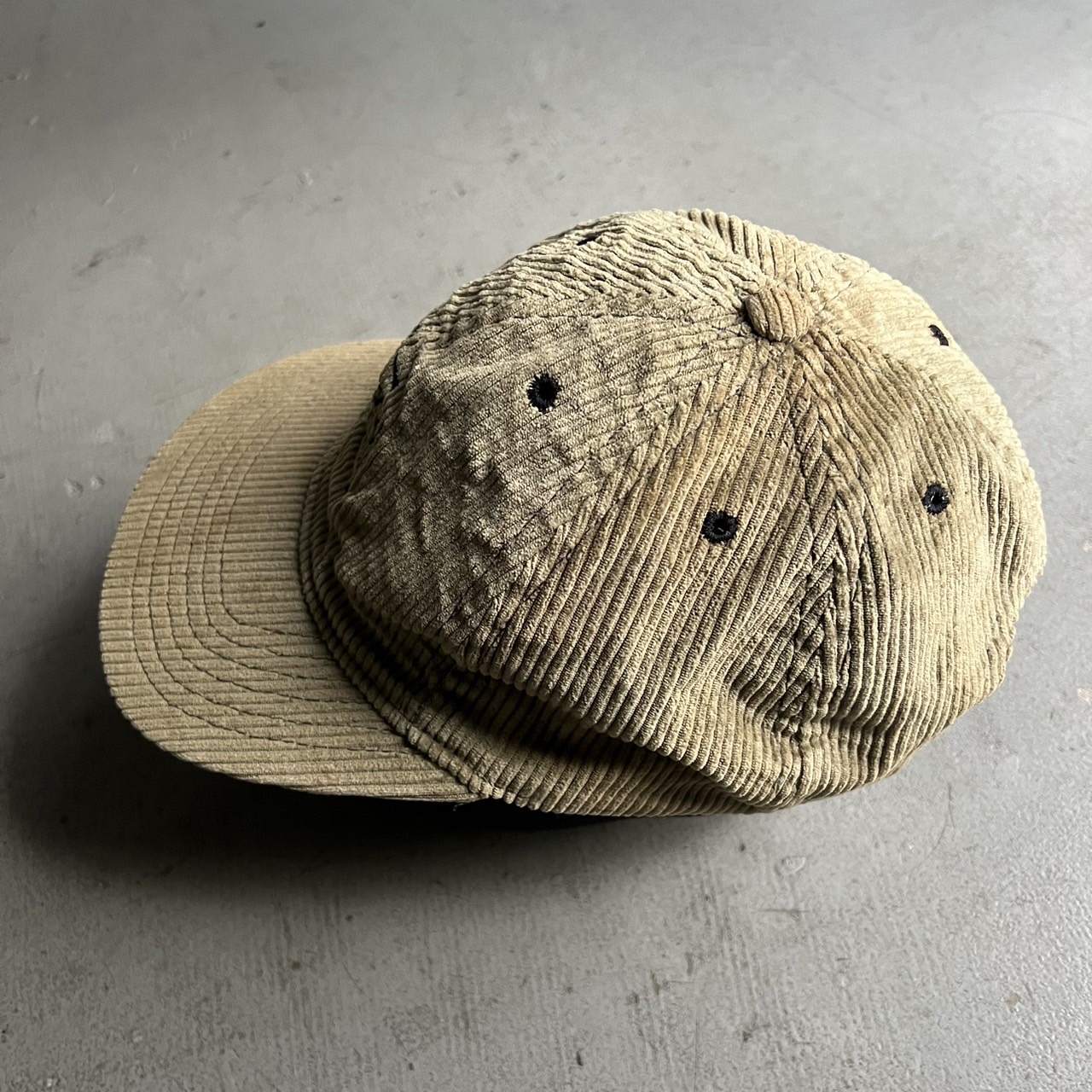 90s Stussy Corduroy 6 Panel Cap - blue room