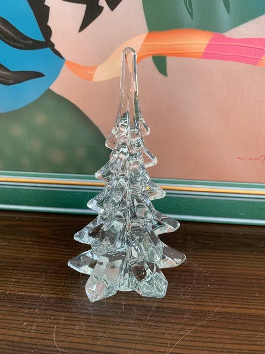 フランス 70s クリスマスツリー ガラス 置物 ヴィンテージ オブジェ