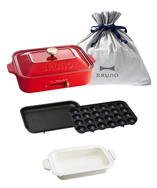 コンパクトホットプレート+セラミックコート鍋 ギフトバッグセット