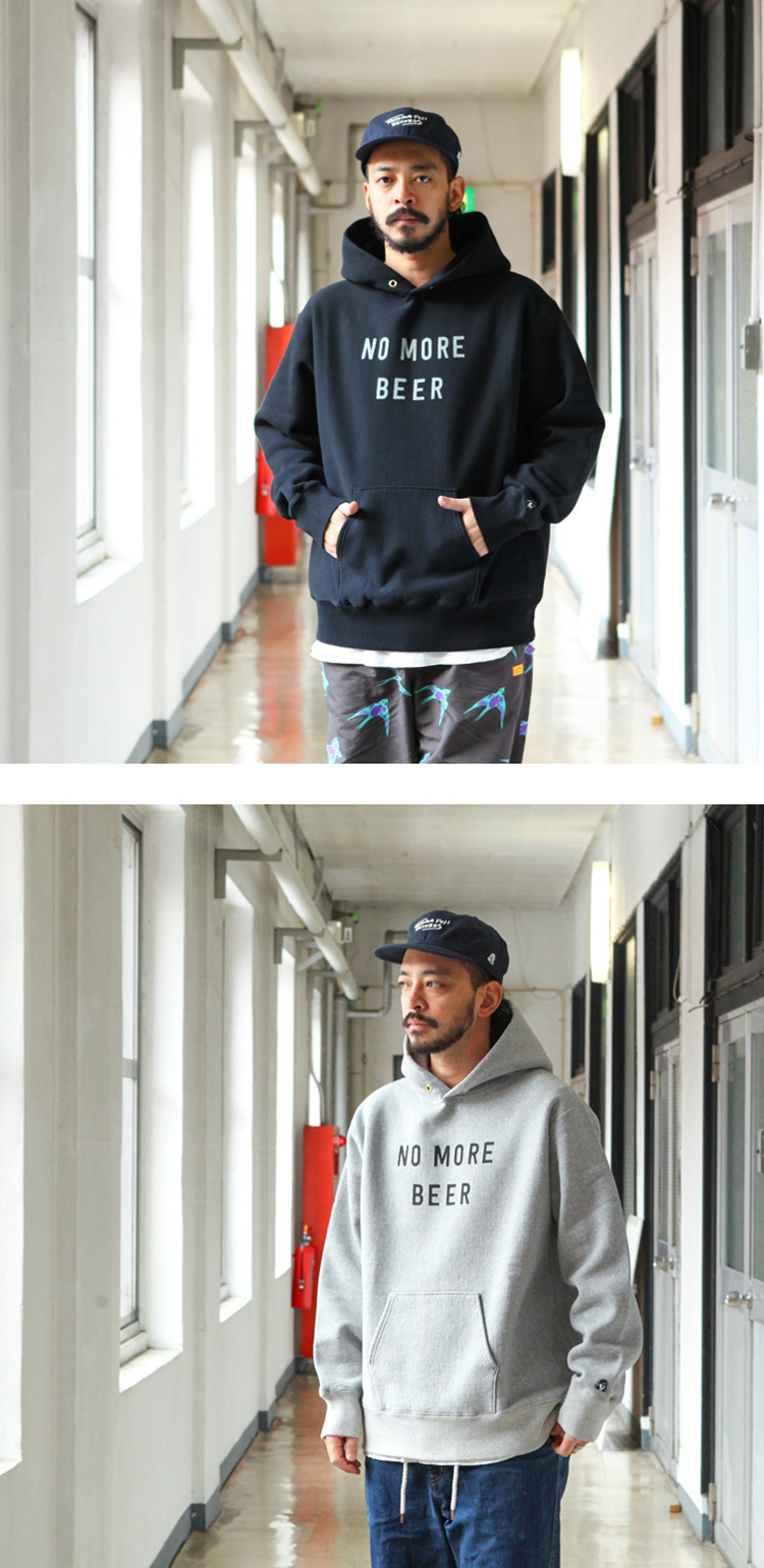 TACOMA FUJI RECORDS NO MORE BEER HOODIE designed by Noriteru