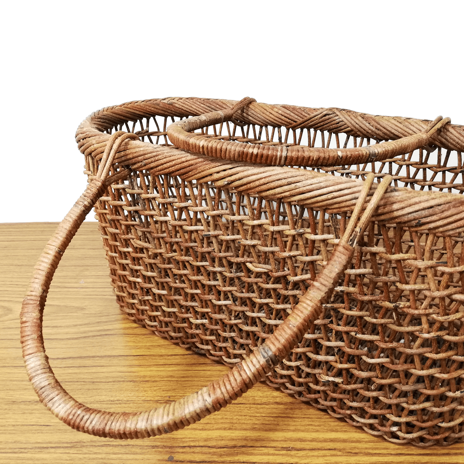 割引｜あけび-かごバッグ｜こだし編み｜大サイズ｜小判底｜浅型｜国産