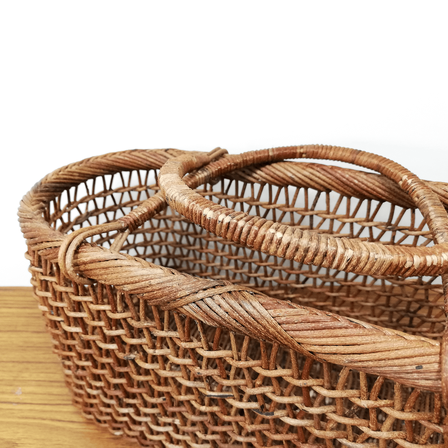 割引｜あけび-かごバッグ｜こだし編み｜大サイズ｜小判底｜浅型｜国産