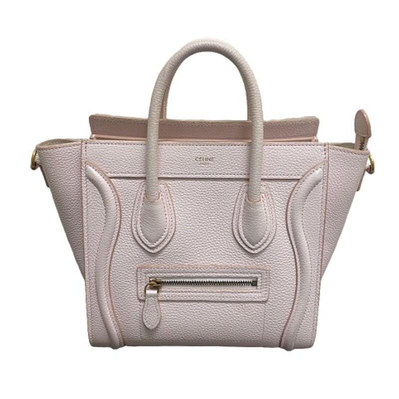 セリーヌ ラゲージ ナノショッパー レザー 2WAYハンドバッグ ピンク