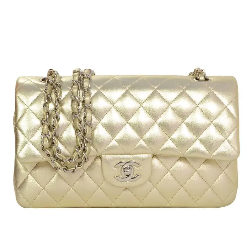 チェーンショルダーバッグ マトラッセ ラムスキン ゴールド シングル