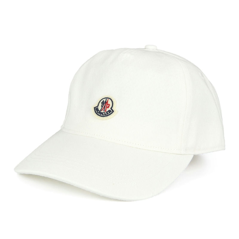 Brandol / MONCLER モンクレール 帽子 ワンポイントロゴ ホワイト 093