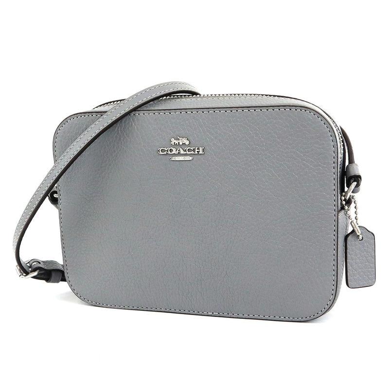 Brandol / COACH コーチ ショルダーバッグ レザー カメラバッグ グレー