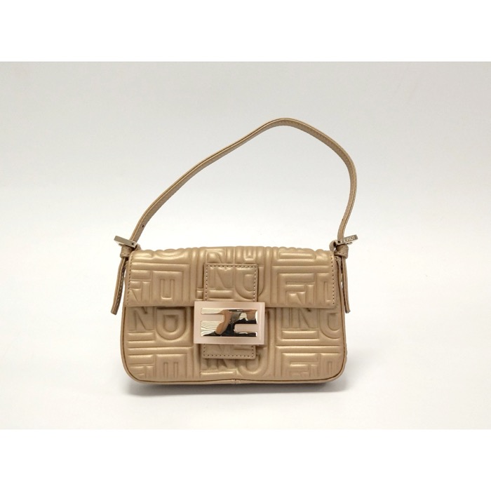 フェンディ マンマバケット ショルダーバッグ ベージュ レザー 買取