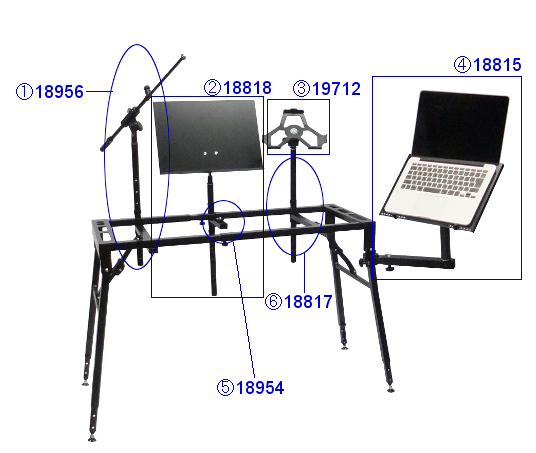 18952 2段用サポートバー | アクセサリー | K&M | ヤマハミュージック