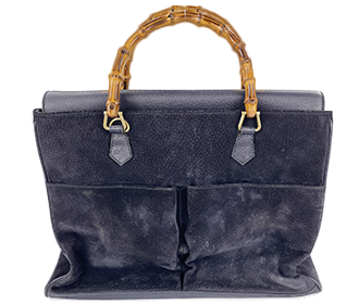 バンブー スエード ネイビー ハンドバッグ|古い買取実績|キズ・汚れ