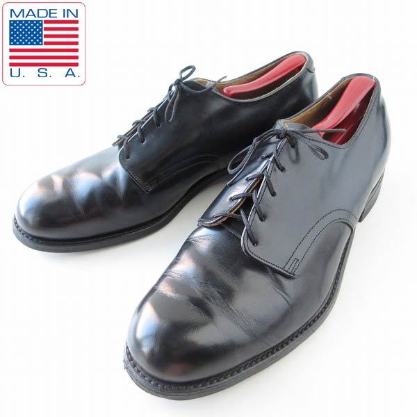 70's USA製 実物 米軍 US NAVY サービスシューズ 黒 11R 29cm アメリカ
