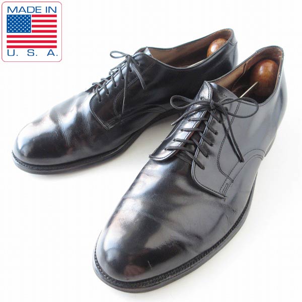 希少 60's USA製 実物 米軍 US NAVY サービスシューズ 黒 8.5W 幅広