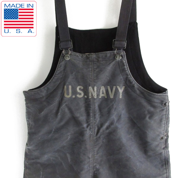 40s USA製 実物 米軍 US NAVY N-1 フック金具 オーバーオール ネイビー