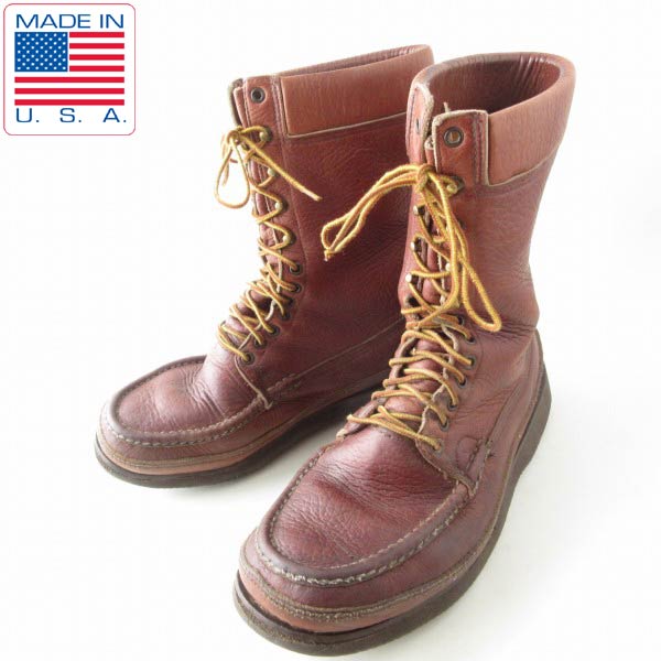 USA製 RUSSELL MOCCASIN ラッセルモカシン トリプルヴァンプ 編み上げ