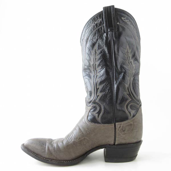 黒タグ USA製 Tony Lama トニーラマ ウエスタンブーツ 8D 26cm グレー