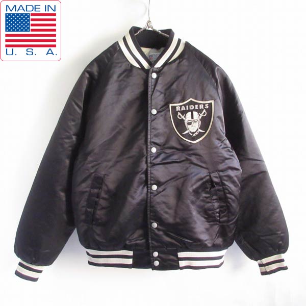 80s USA製レイダーススタジャン|黒Lジャケット - 札幌 ビンテージ 古着