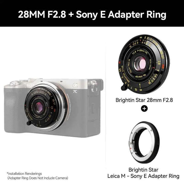 Brightin Star 28mm F2.8 Leica M Mount Full Frame Pancake Lens