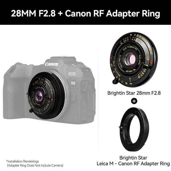 Brightin Star 28mm F2.8 Leica M Mount Full Frame Pancake Lens