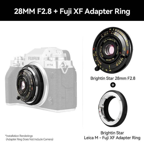 Brightin Star 28mm F2.8 Black Lacquer Ultra-Thin Pancake Lens