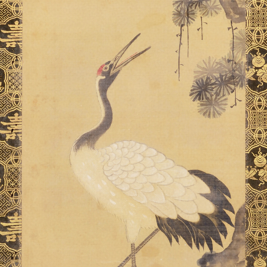 寿老人・松鶴・竹鶴図 文化遺産オンライン