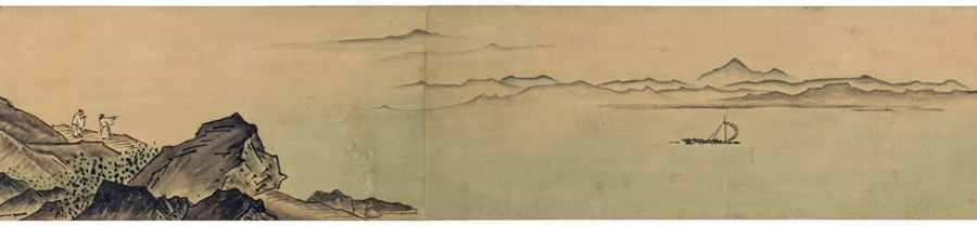 紙本墨画淡彩四季山水図〈伝雪舟筆／〉 文化遺産オンライン