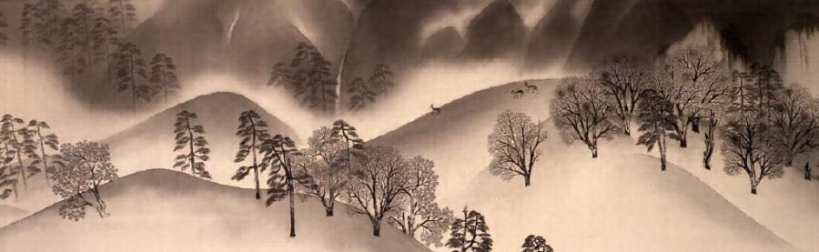 絹本墨画生々流転図〈横山大観筆／〉 文化遺産オンライン